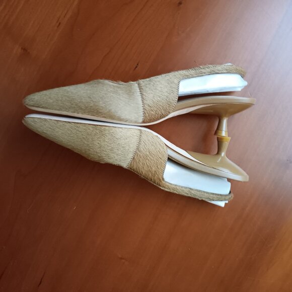 Animal Hair Slingback Mules in Fall 2025 Toasted Tan - Picture 5 of 8